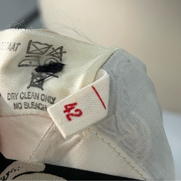 Louis Feraud US12 42 Vintage Cap Sleeve black circle dot 0128 - Picture 9 of 15